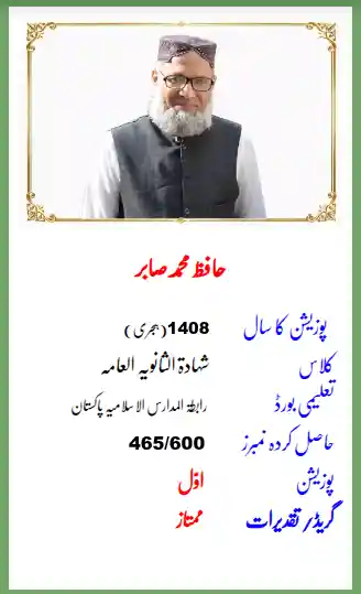 Posion Holder Students Jamia Ul Uloom Multan