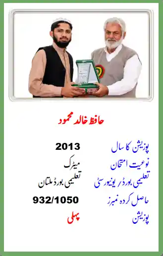 Posion Holder Students Jamia Ul Uloom Multan