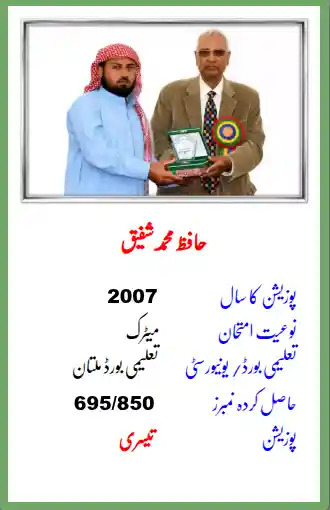 Posion Holder Students Jamia Ul Uloom Multan